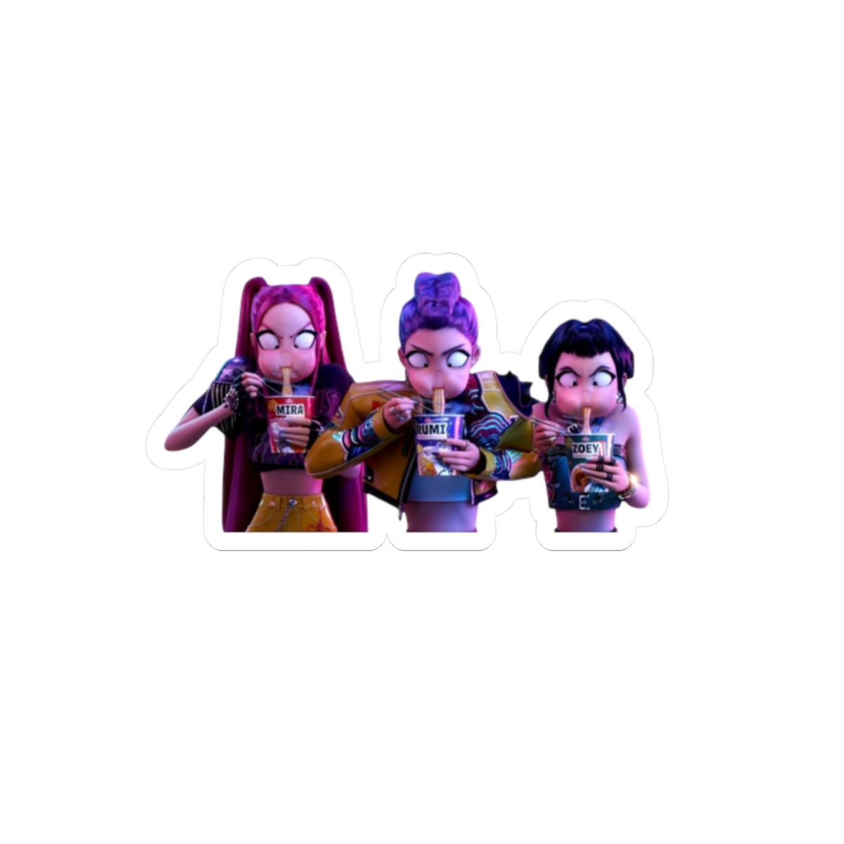 HUNTRIX KISS CUT STICKER - KPOP DEMON HUNTERS STICKER