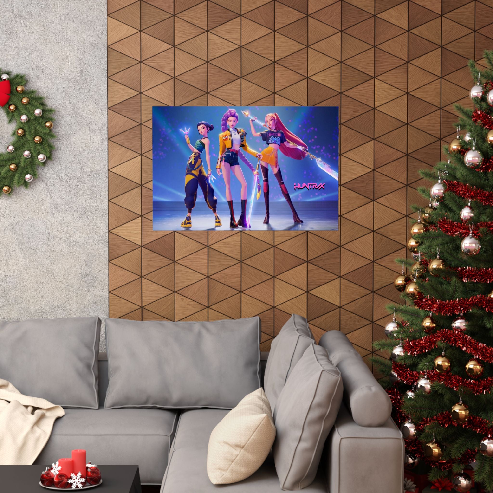 HUNTRIX Matte Horizontal Poster — K-POP DEMON HUNTERS POSTER