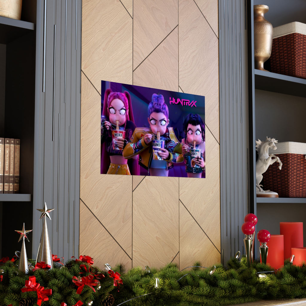 HUNTRX Matte Horizontal Poster – KPOP DEMON HUNTERS POSTER (VER 2)