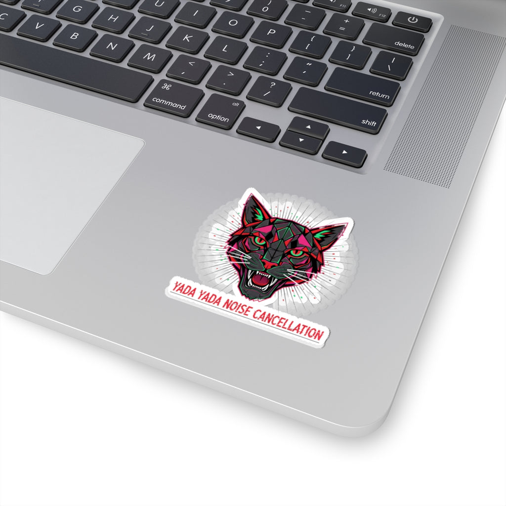 STRAY KIDS Yada Yada noise cancellation Cat Sticker | chromatic aberration, psychedelic decal
