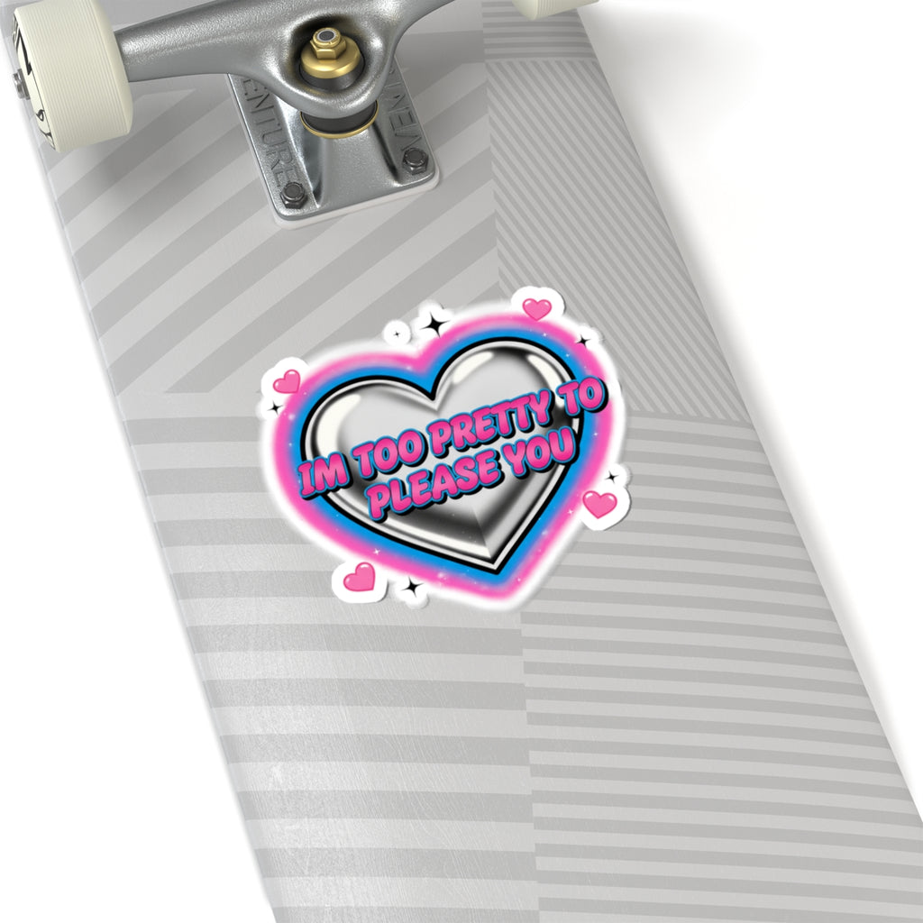HEARTS2HEARTS Snarky Airbrush Heart Sticker | neon Y2K, barbiecore sarcasm