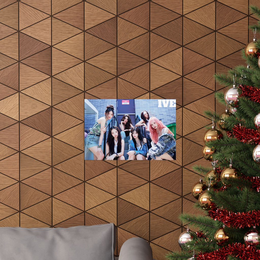 IVE Matte Horizontal Poster - Trendy Idol Photo Wall Art