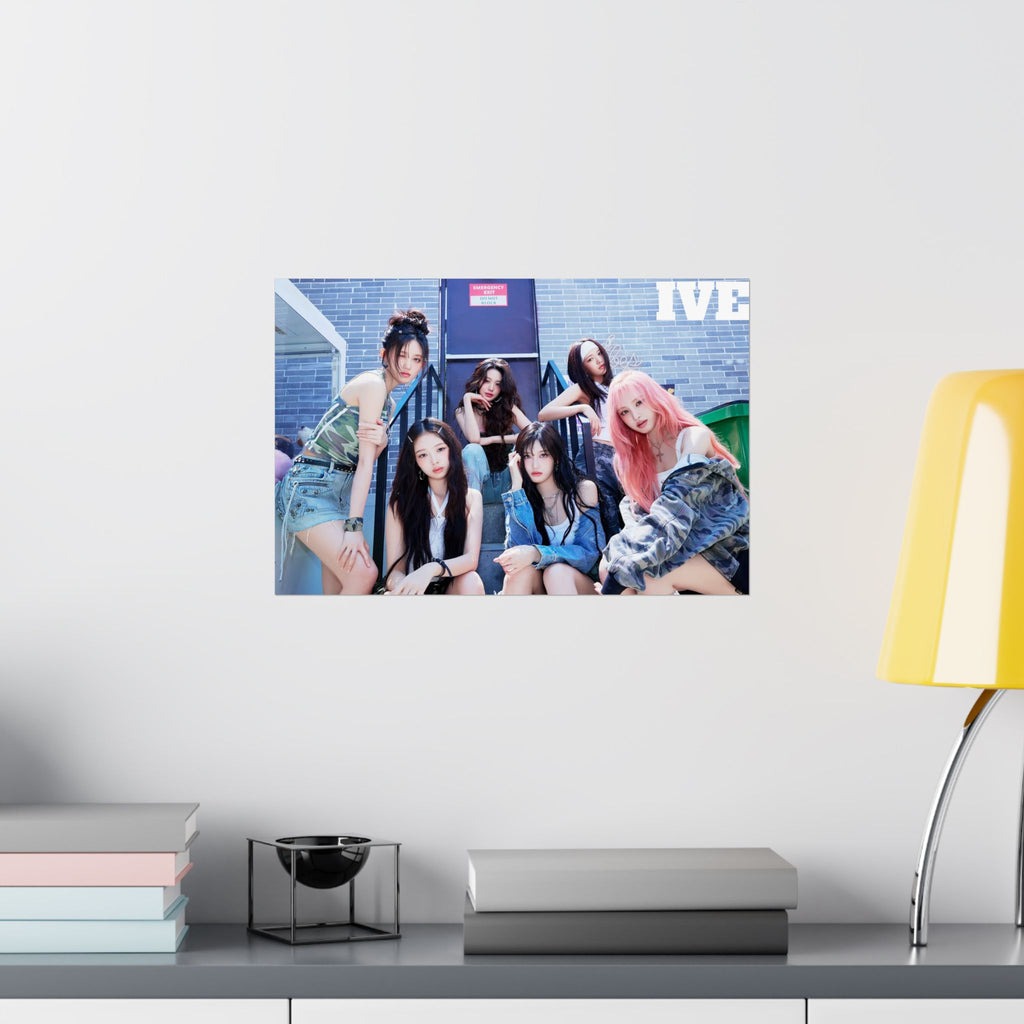 IVE Matte Horizontal Poster - Trendy Idol Photo Wall Art