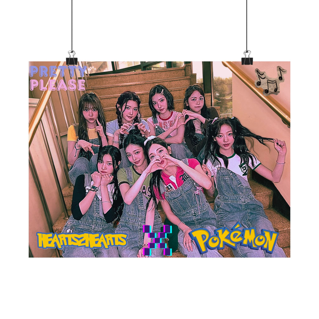 HEARTS2HEARTS 'Pretty Please' Photo Matte Poster - Retro Hearts2Hearts Graphic