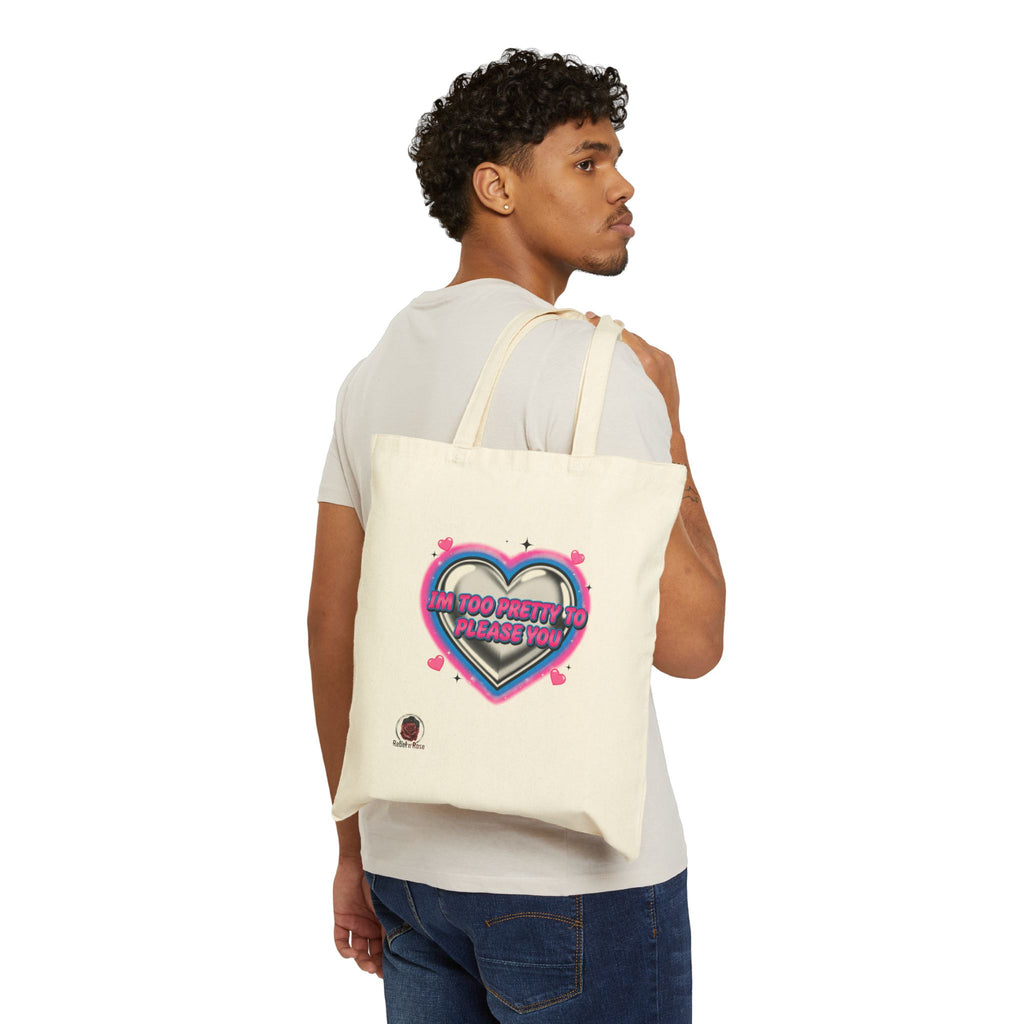 HEARTS2HEARTS Snarky Neon Heart Tote | Y2K Airbrush, barbiecore sarcasm