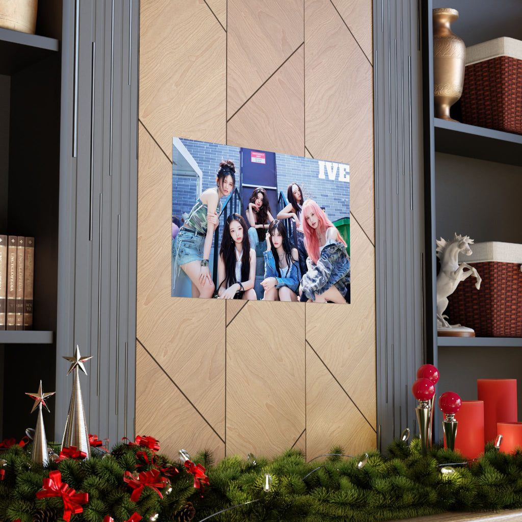 IVE Matte Horizontal Poster - Trendy Idol Photo Wall Art