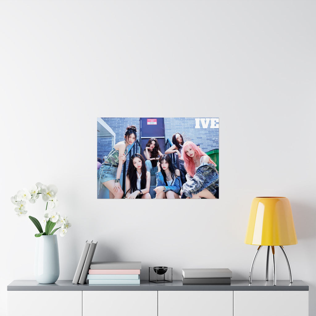 IVE Matte Horizontal Poster - Trendy Idol Photo Wall Art