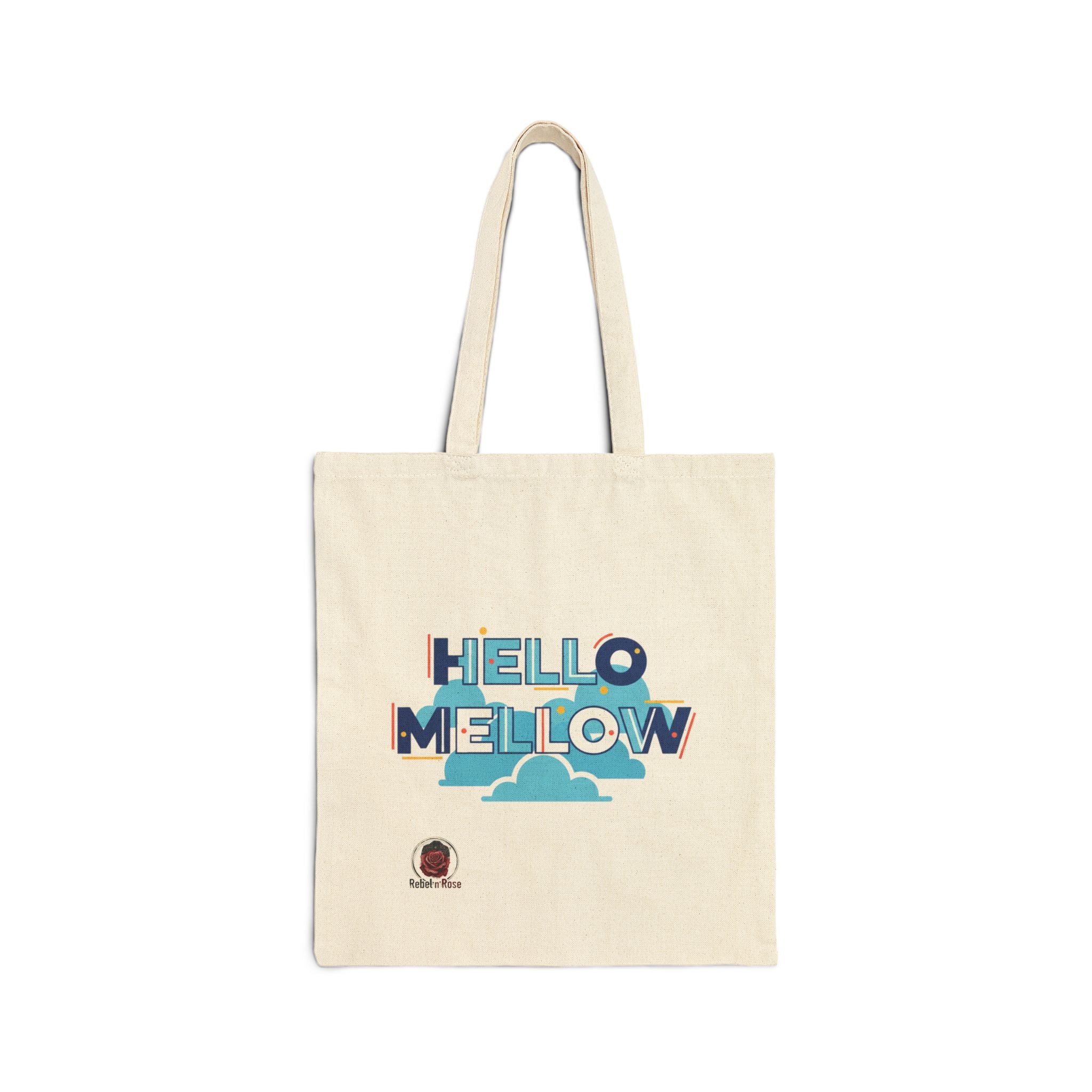 NCT WISH Hello Mellow Cotton Tote Bag | Retro Cloud Graphic Eco Market Tote