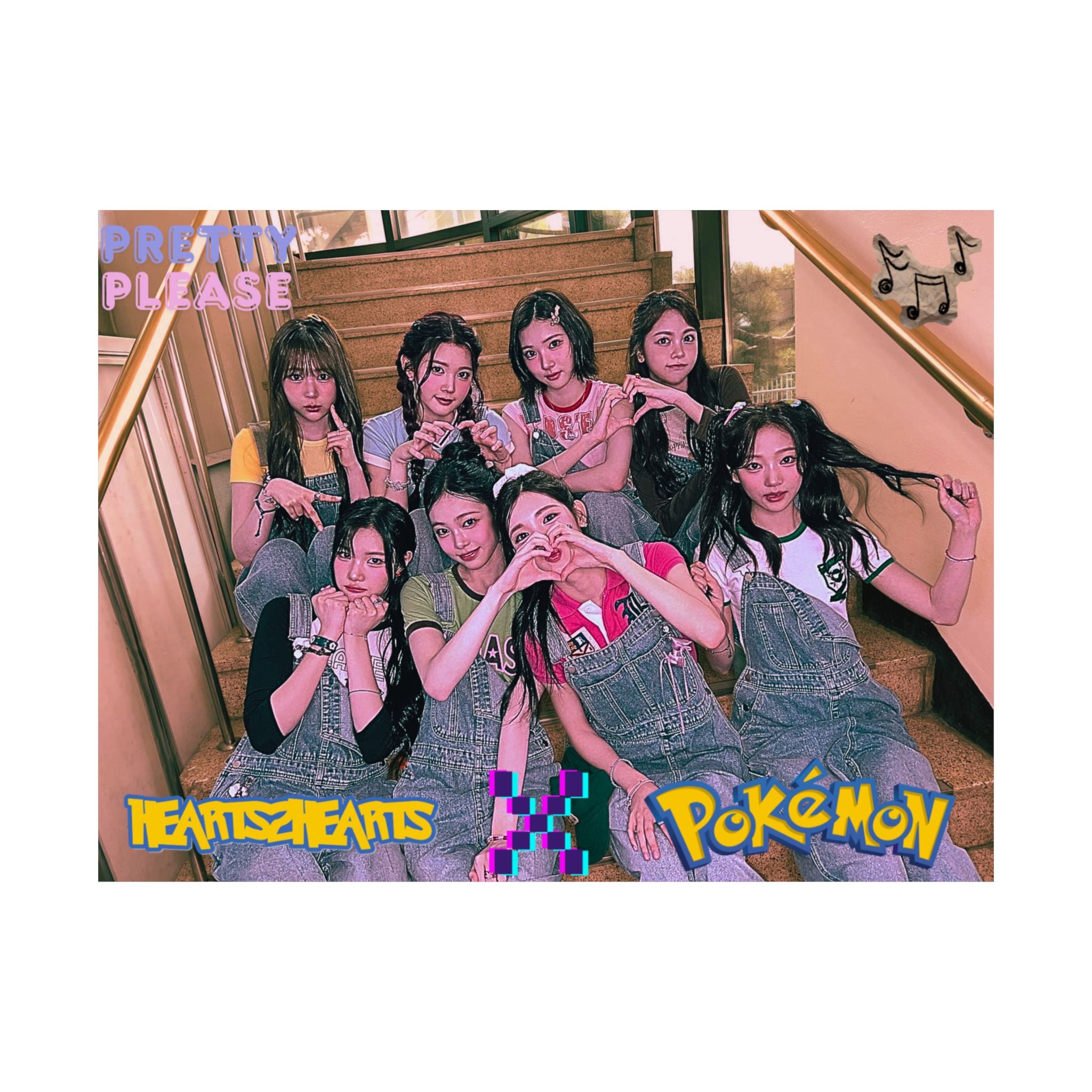 HEARTS2HEARTS 'Pretty Please' Photo Matte Poster - Retro Hearts2Hearts Graphic