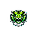 NCT Neon Green Tiger Sticker | “NEO GOT MA BACK” Kiss-Cut Laptop Decal