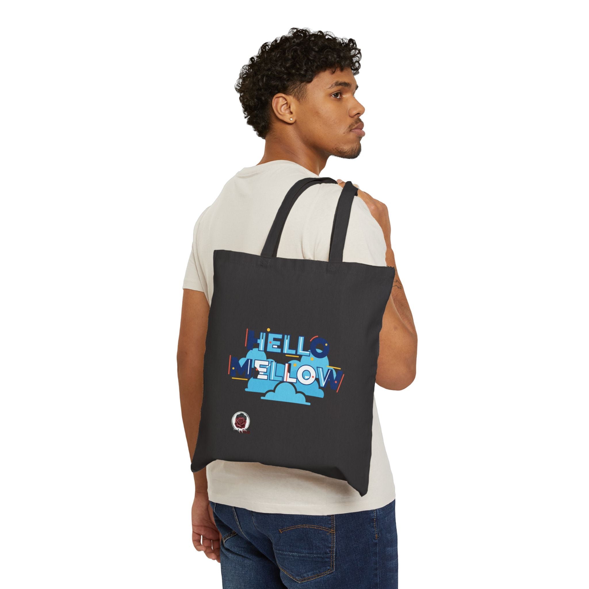 NCT WISH Hello Mellow Cotton Tote Bag | Retro Cloud Graphic Eco Market Tote