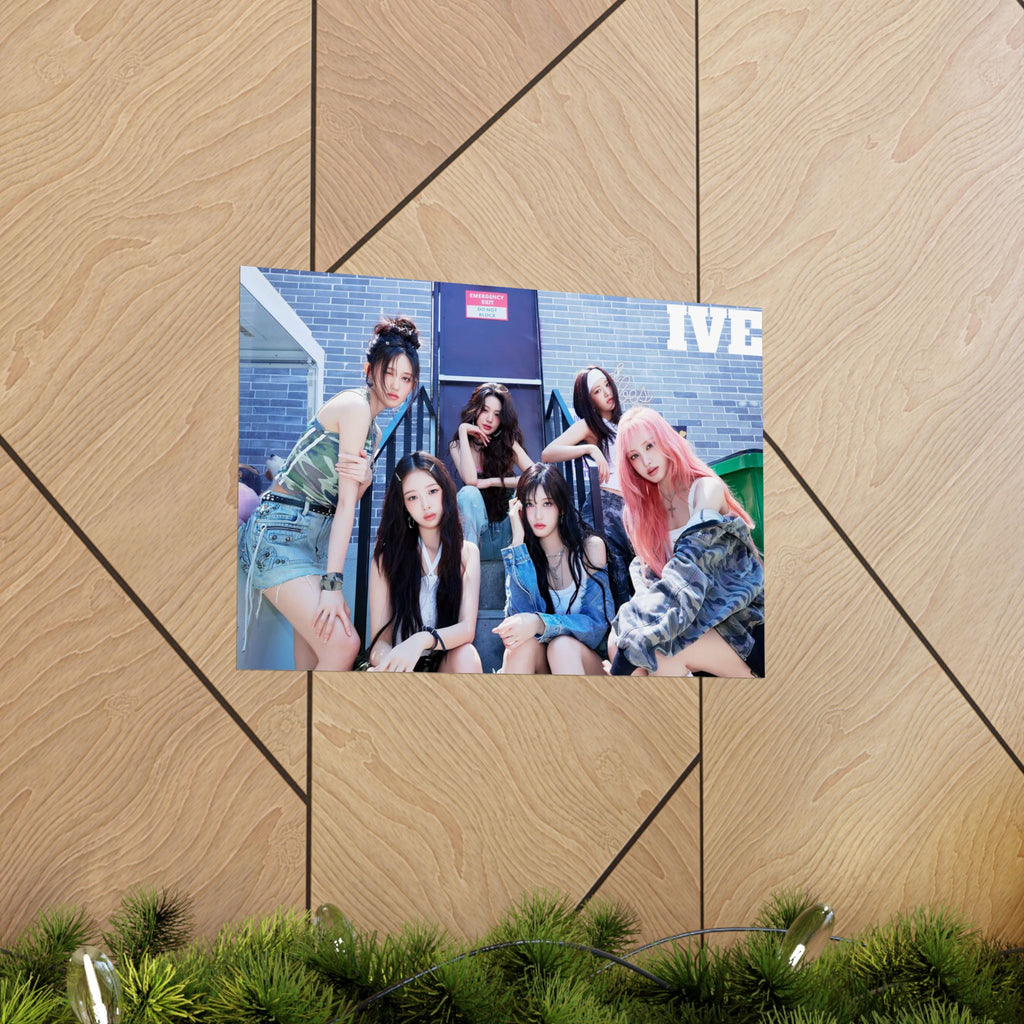 IVE Matte Horizontal Poster - Trendy Idol Photo Wall Art