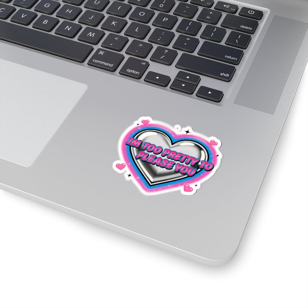 HEARTS2HEARTS Snarky Airbrush Heart Sticker | neon Y2K, barbiecore sarcasm