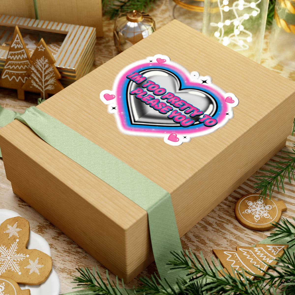 HEARTS2HEARTS Snarky Airbrush Heart Sticker | neon Y2K, barbiecore sarcasm