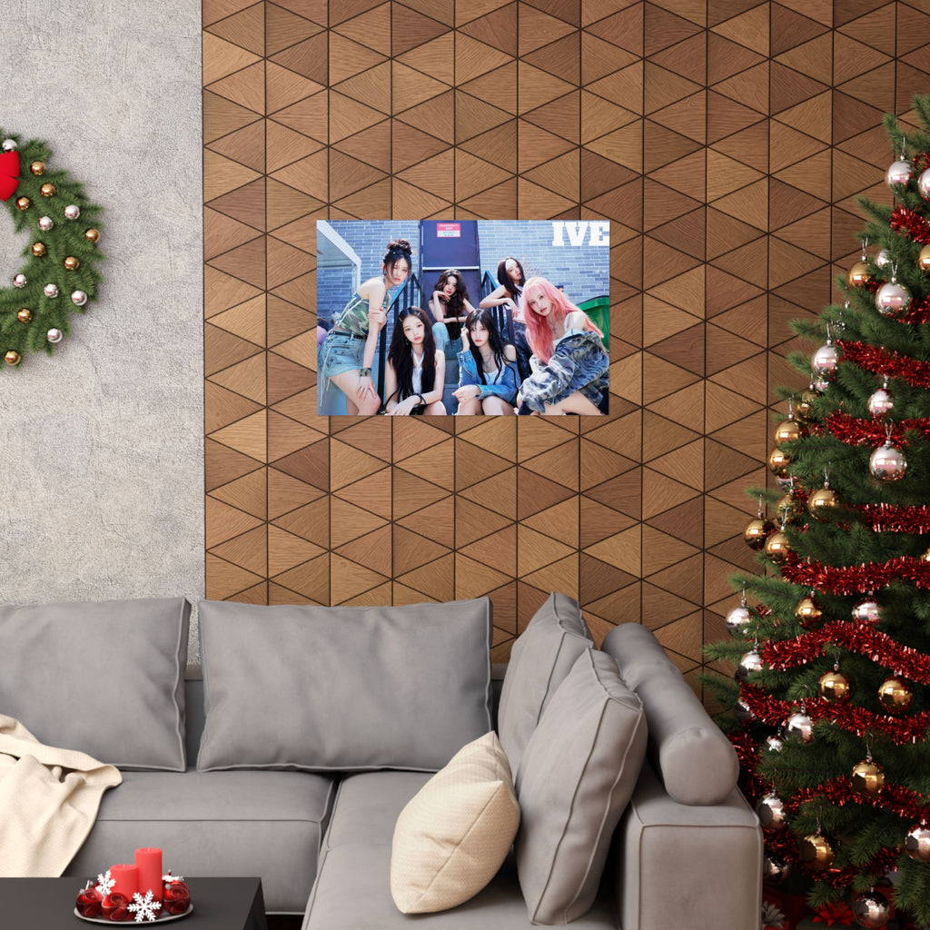 IVE Matte Horizontal Poster - Trendy Idol Photo Wall Art