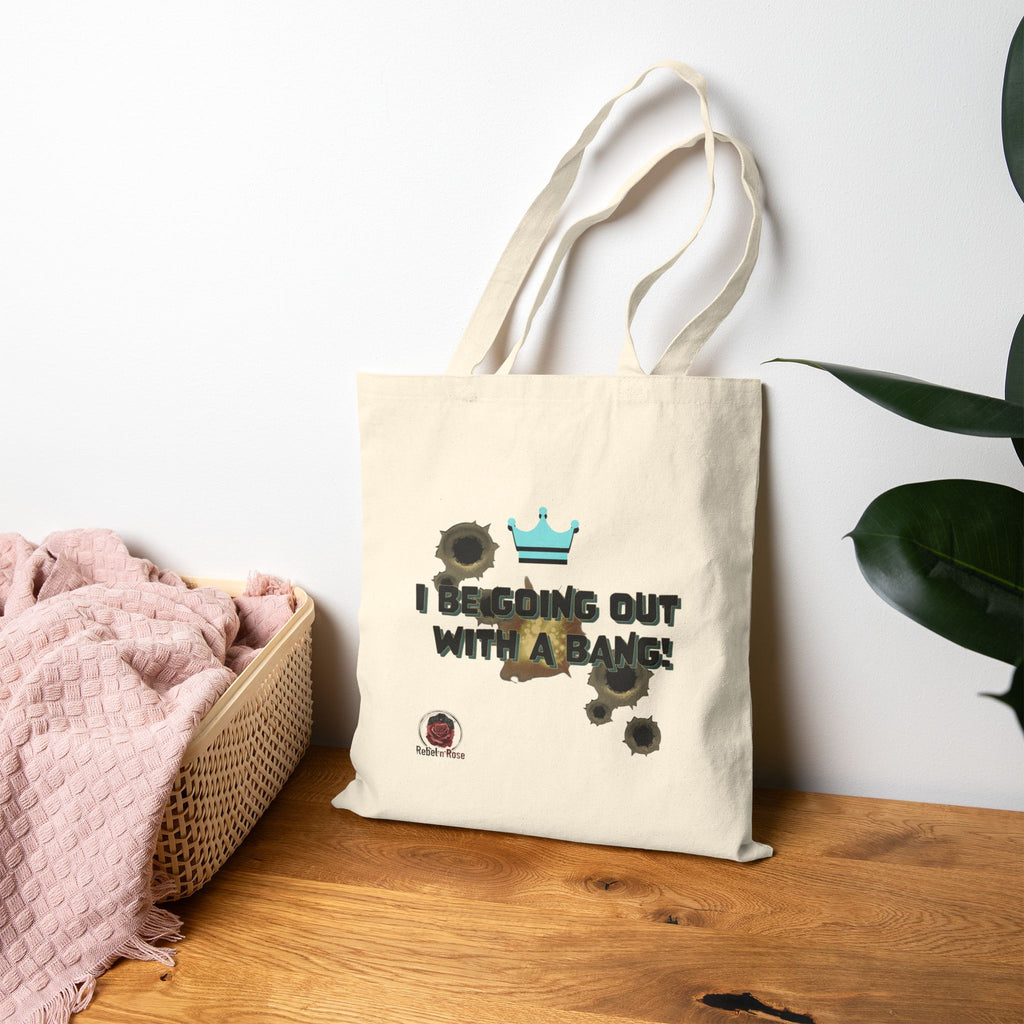 IVE "I Be Going Out With A Bang" Bullet Hole Canvas Tote