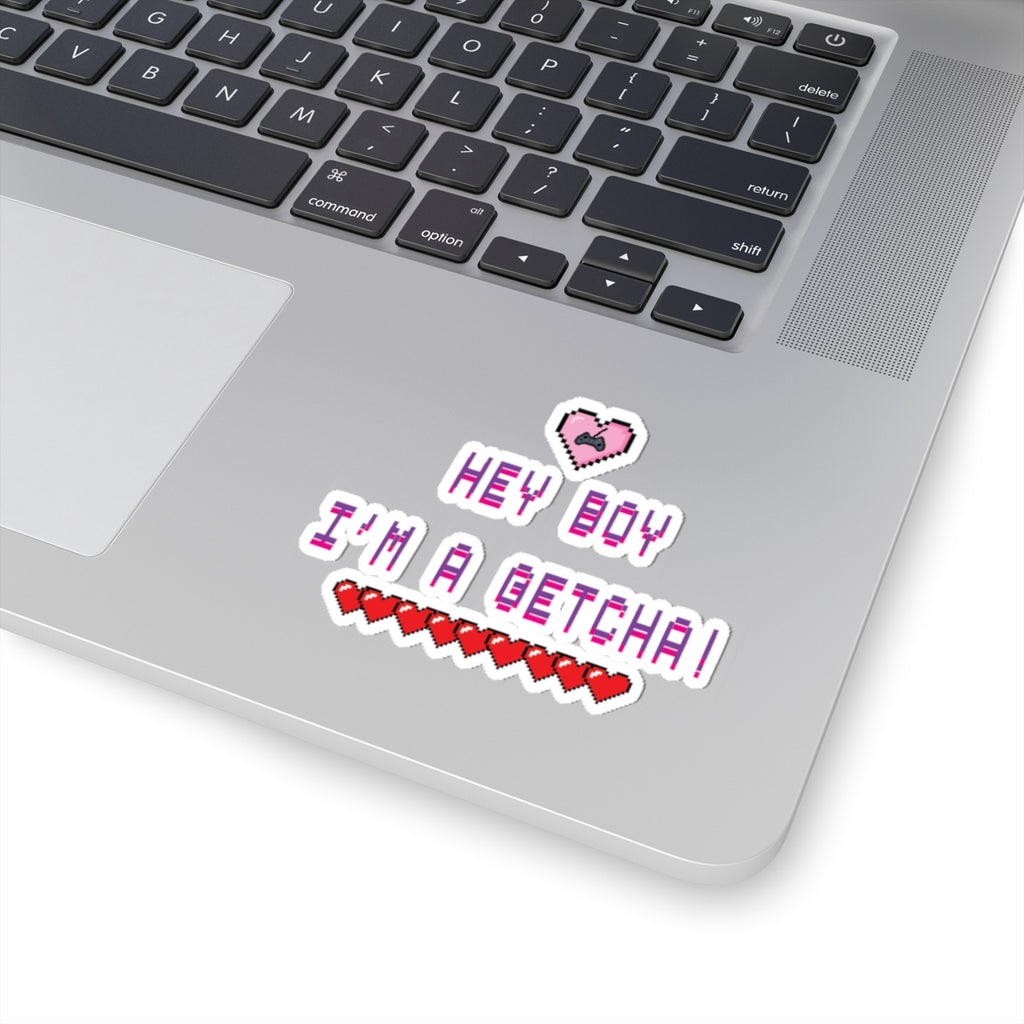 TWICE Retro Pixel "Hey Boy I'm a Getcha!" Heart & Health Bar sticker