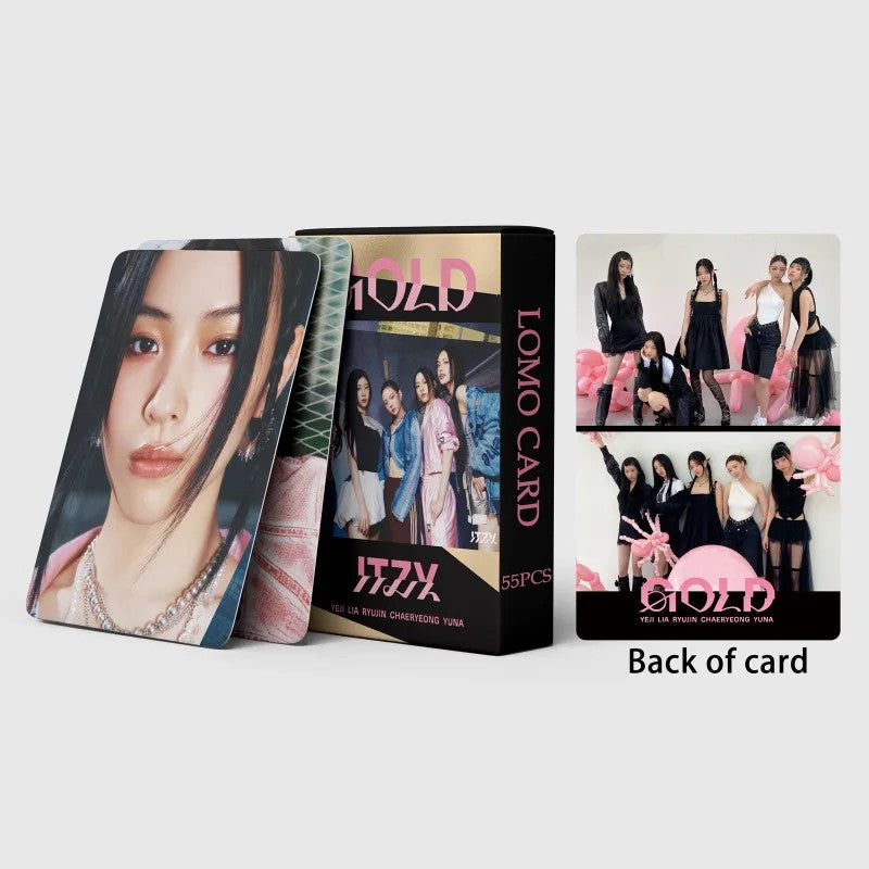 55pcs ITZY Lomo Cards GOLD