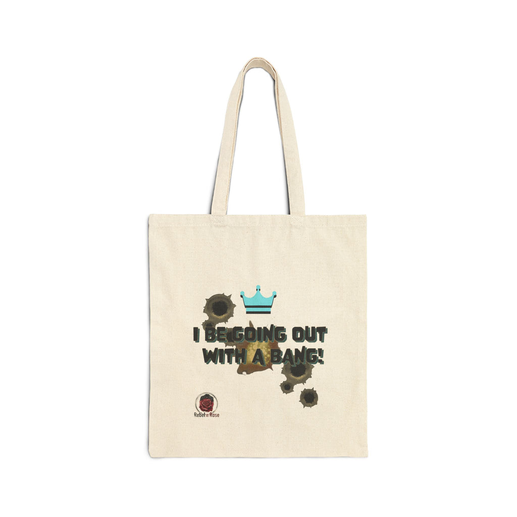 IVE "I Be Going Out With A Bang" Bullet Hole Canvas Tote