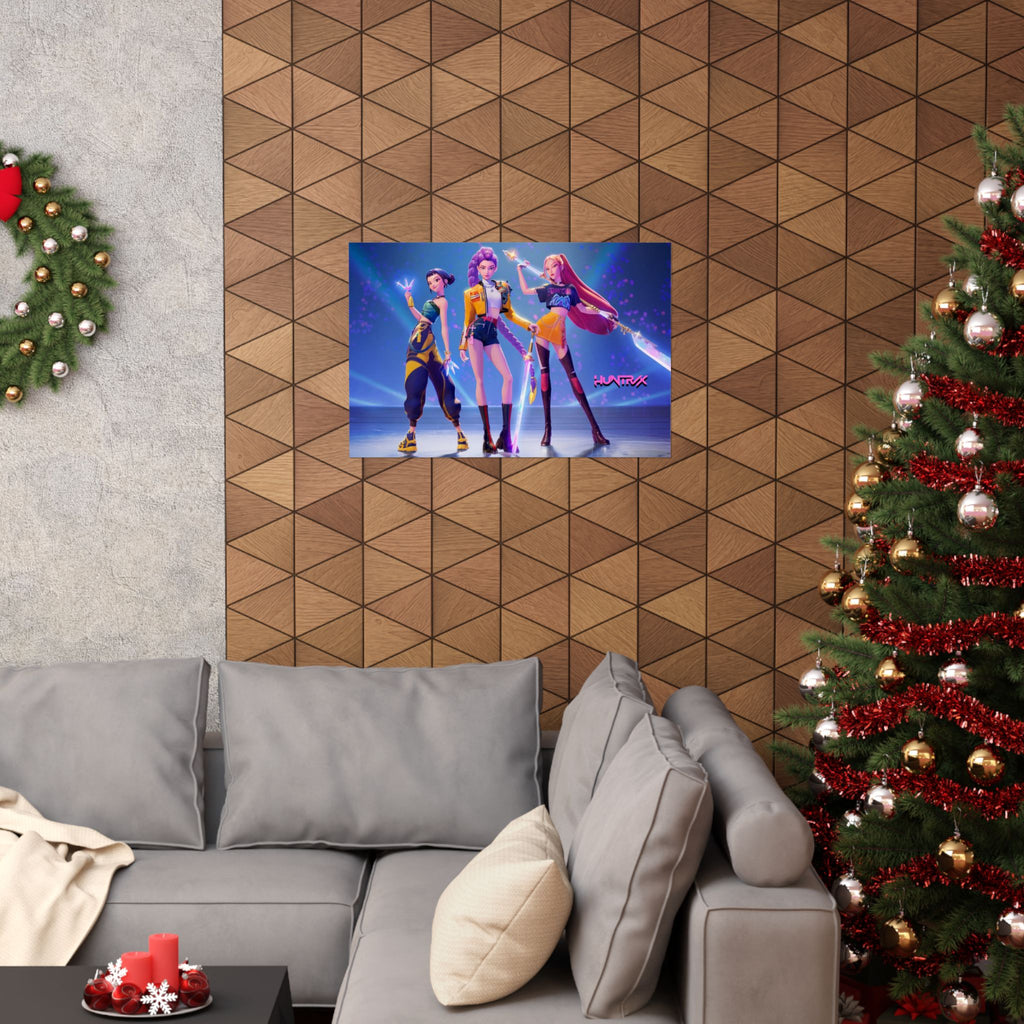 HUNTRIX Matte Horizontal Poster — K-POP DEMON HUNTERS POSTER