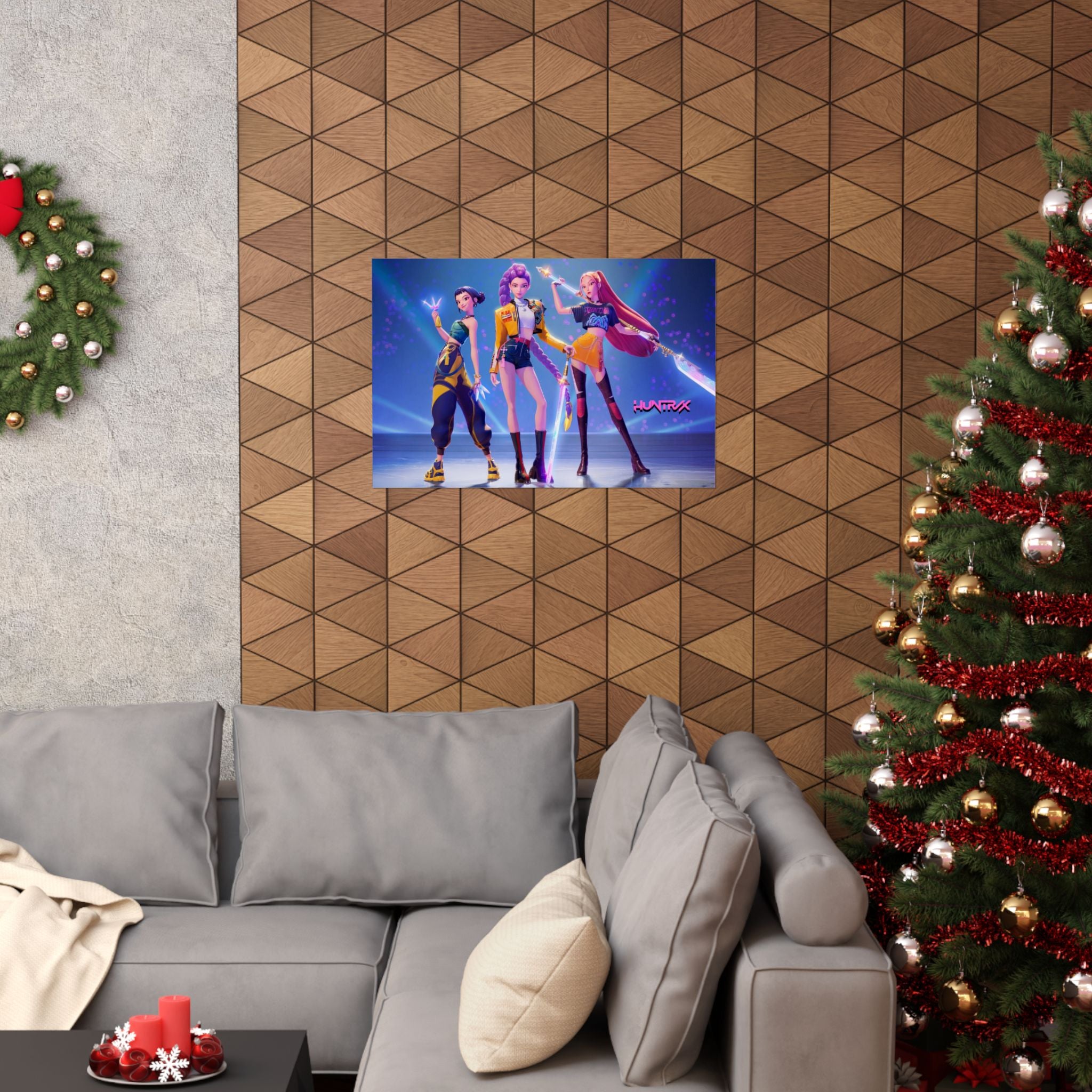 HUNTRIX Matte Horizontal Poster — K-POP DEMON HUNTERS POSTER