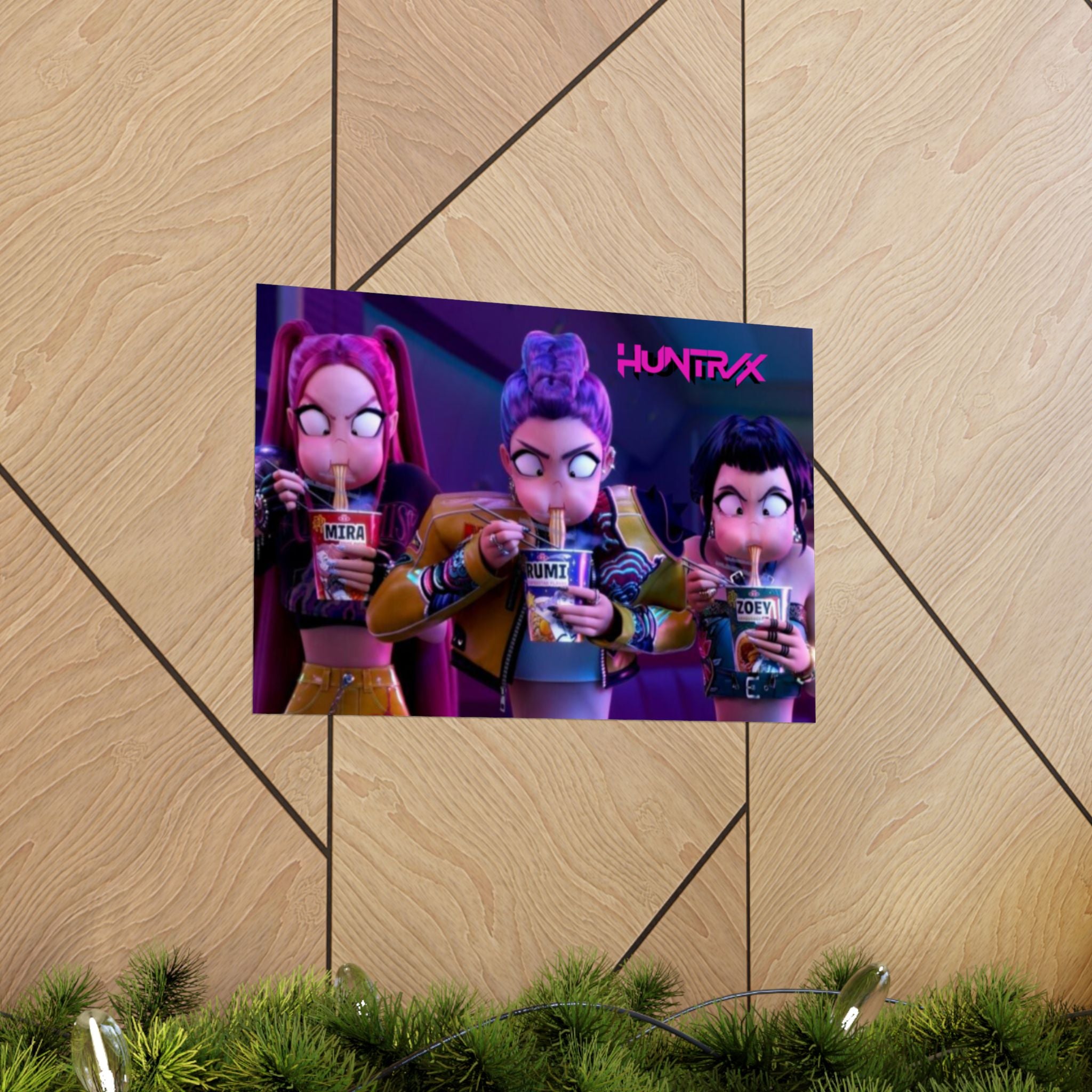 HUNTRX Matte Horizontal Poster – KPOP DEMON HUNTERS POSTER (VER 2)