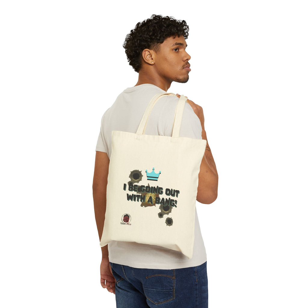 IVE "I Be Going Out With A Bang" Bullet Hole Canvas Tote