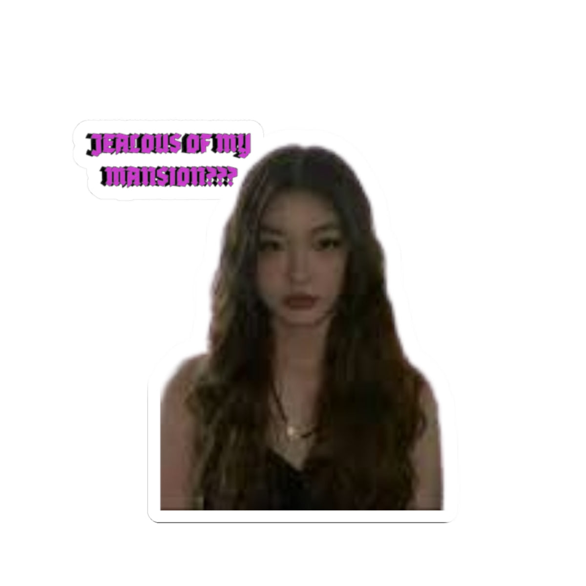 KATSEYE 'Yoonchae' Kiss-Cut Sticker - 'Jealous of My Mansion???' KATSEYE GNARLY Aesthetic Laptop Decal