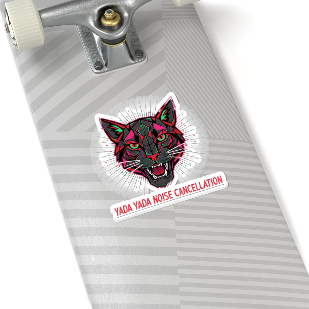 STRAY KIDS Yada Yada noise cancellation Cat Sticker | chromatic aberration, psychedelic decal