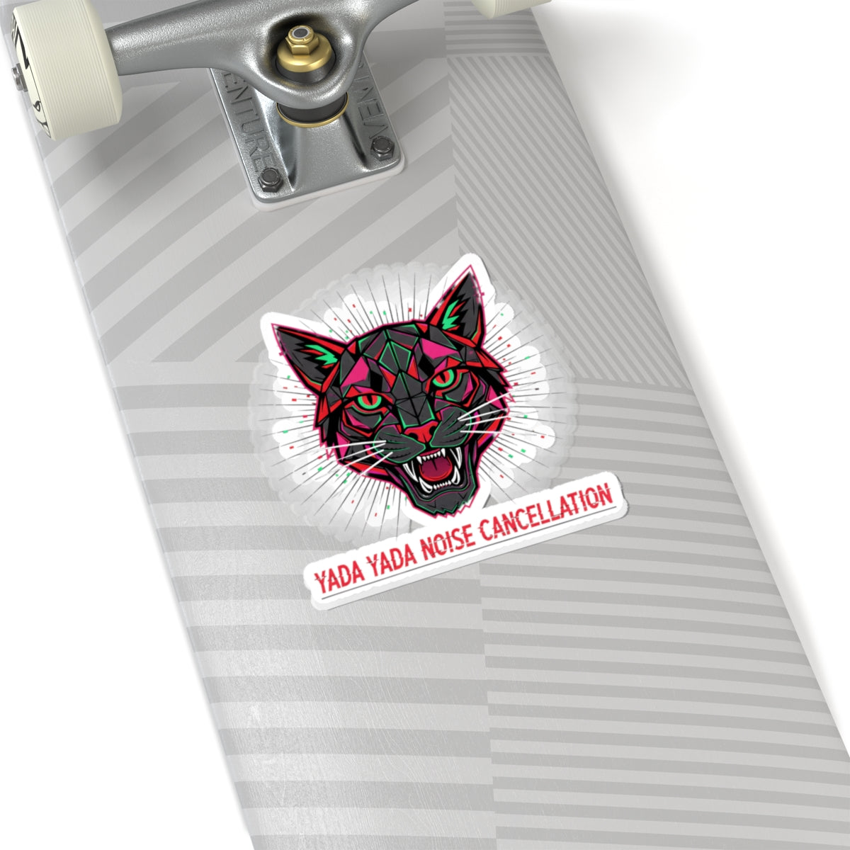 STRAY KIDS Yada Yada noise cancellation Cat Sticker | chromatic aberration, psychedelic decal