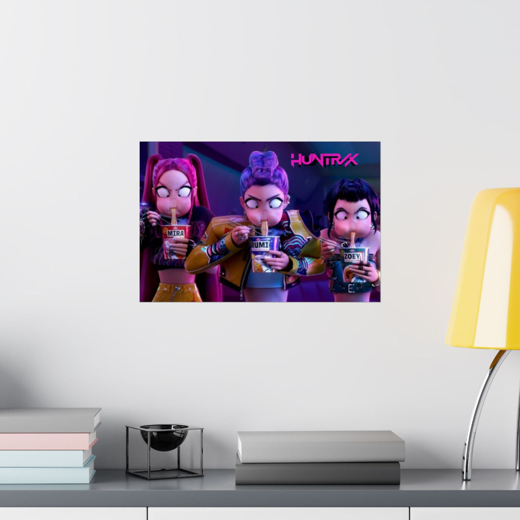 HUNTRX Matte Horizontal Poster – KPOP DEMON HUNTERS POSTER (VER 2)