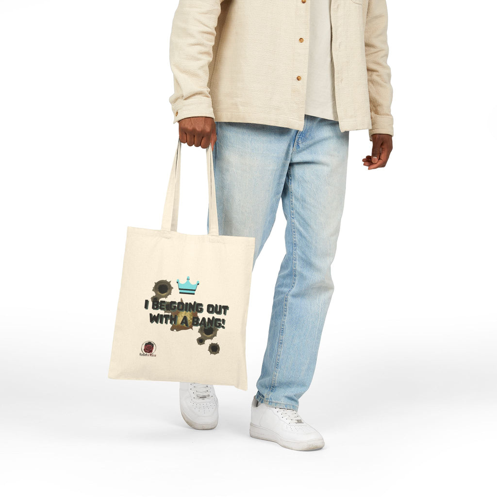 IVE "I Be Going Out With A Bang" Bullet Hole Canvas Tote