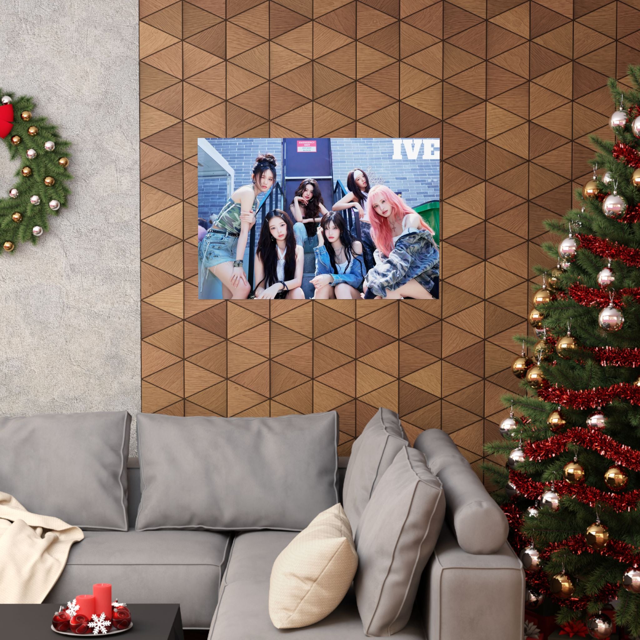 IVE Matte Horizontal Poster - Trendy Idol Photo Wall Art