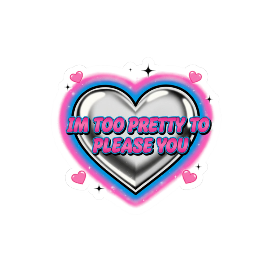 HEARTS2HEARTS Snarky Airbrush Heart Sticker | neon Y2K, barbiecore sarcasm