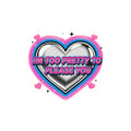 HEARTS2HEARTS Snarky Airbrush Heart Sticker | neon Y2K, barbiecore sarcasm
