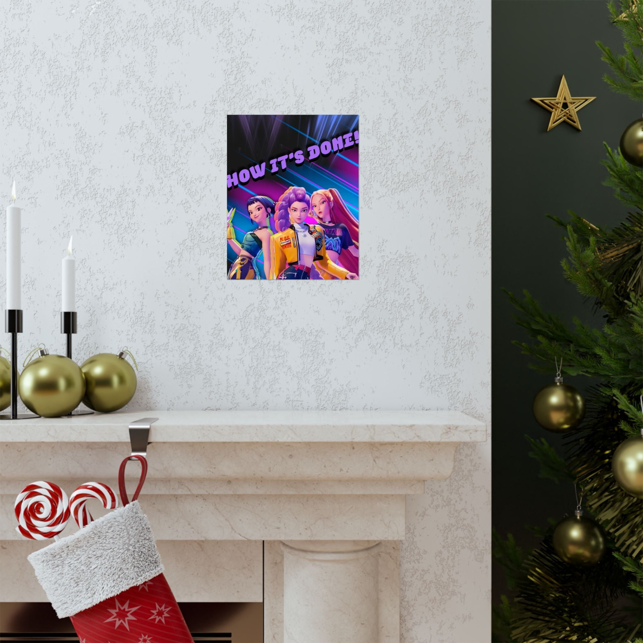 HUNTRIX 'HOW IT'S DONE' Poster - KPOP DEMON HUNTERS  Matte Vertical Wall Art
