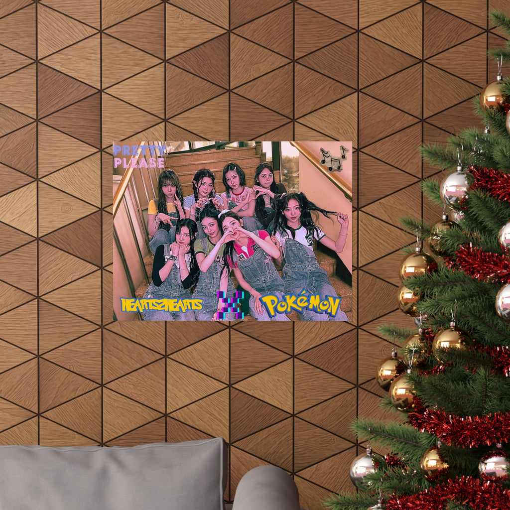 HEARTS2HEARTS 'Pretty Please' Photo Matte Poster - Retro Hearts2Hearts Graphic