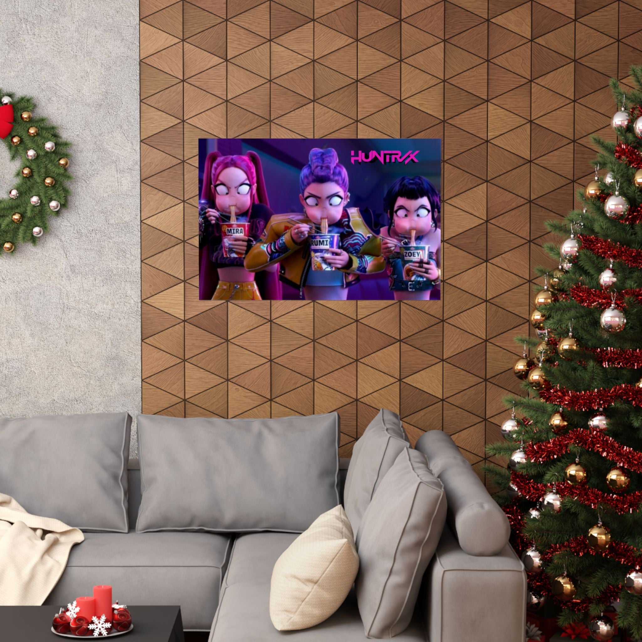 HUNTRX Matte Horizontal Poster – KPOP DEMON HUNTERS POSTER (VER 2)