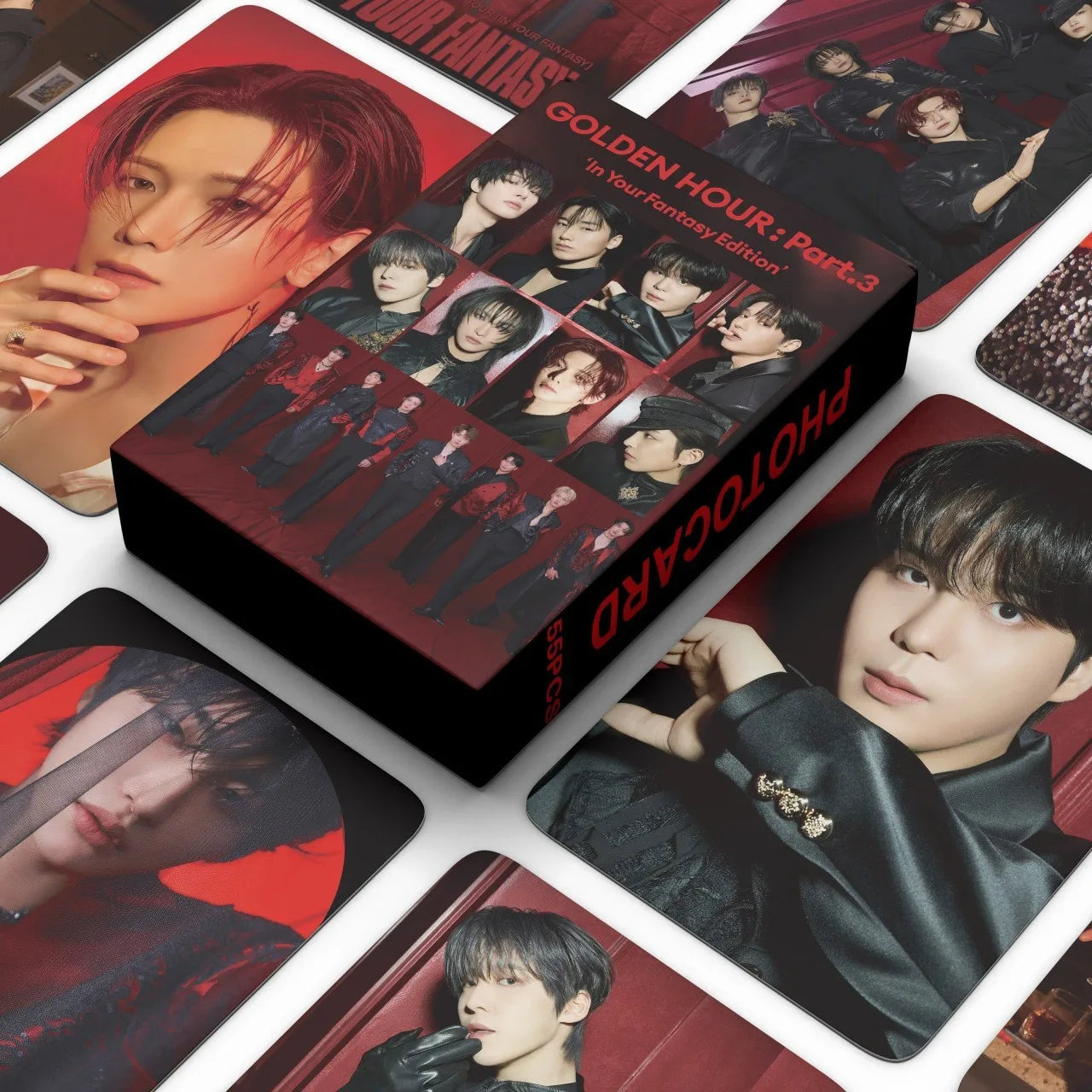 55pcs ATEEZ In Your Fantasy GOLDEN HOUR: Part.3 Album LOMO Cards