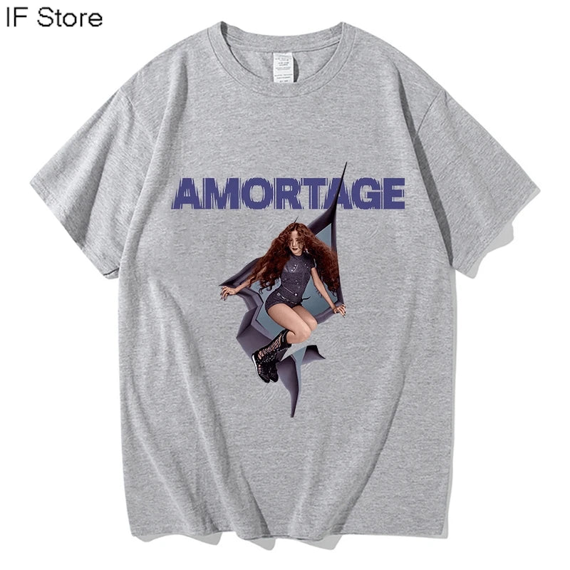 JISOO earthquake 2025 T-shirt Cotton Short Sleeve Round Neck Tees Unisex Streetwear Aesthetic Tops