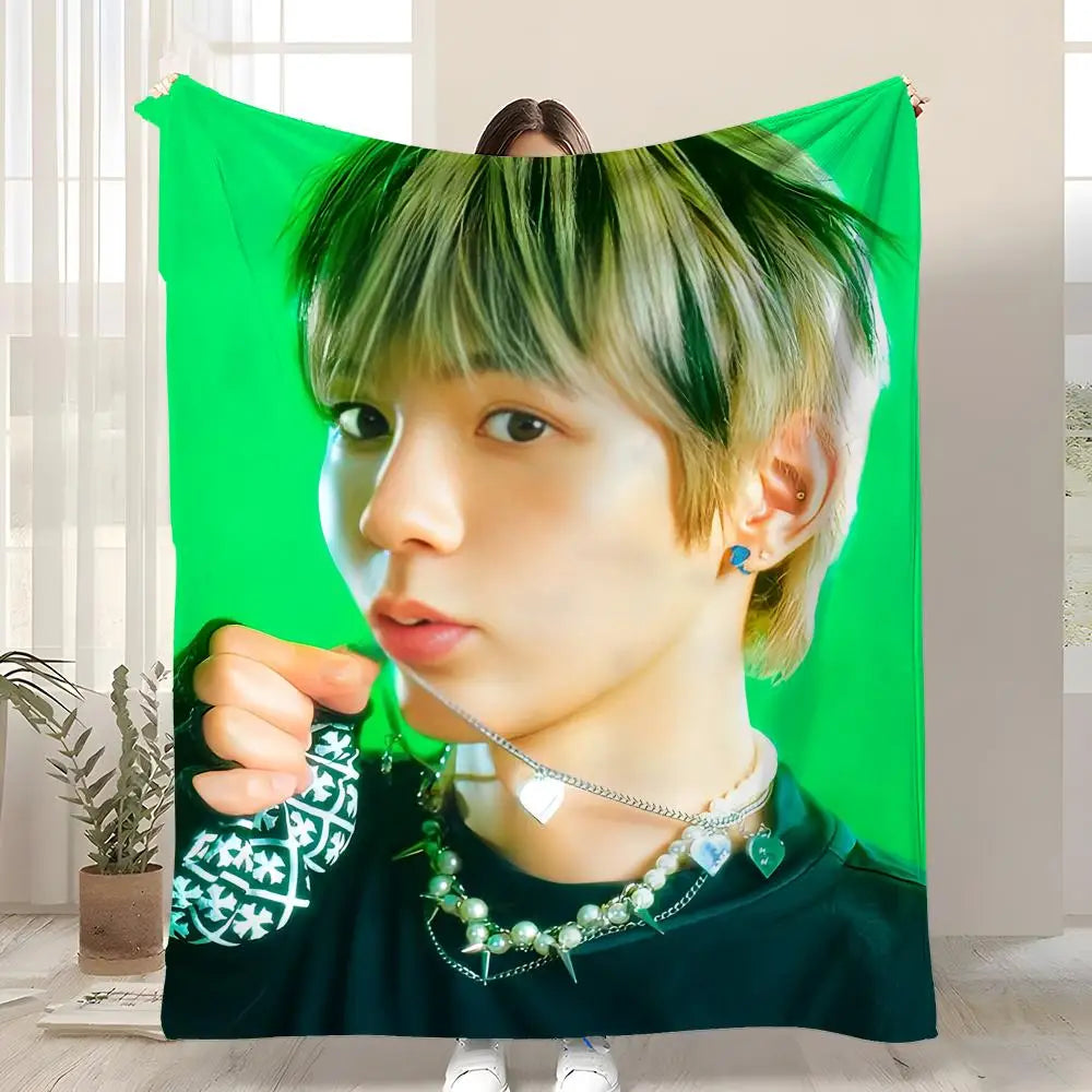 K-POP RIIZE Throw Soft Coral Fleece Blanket
