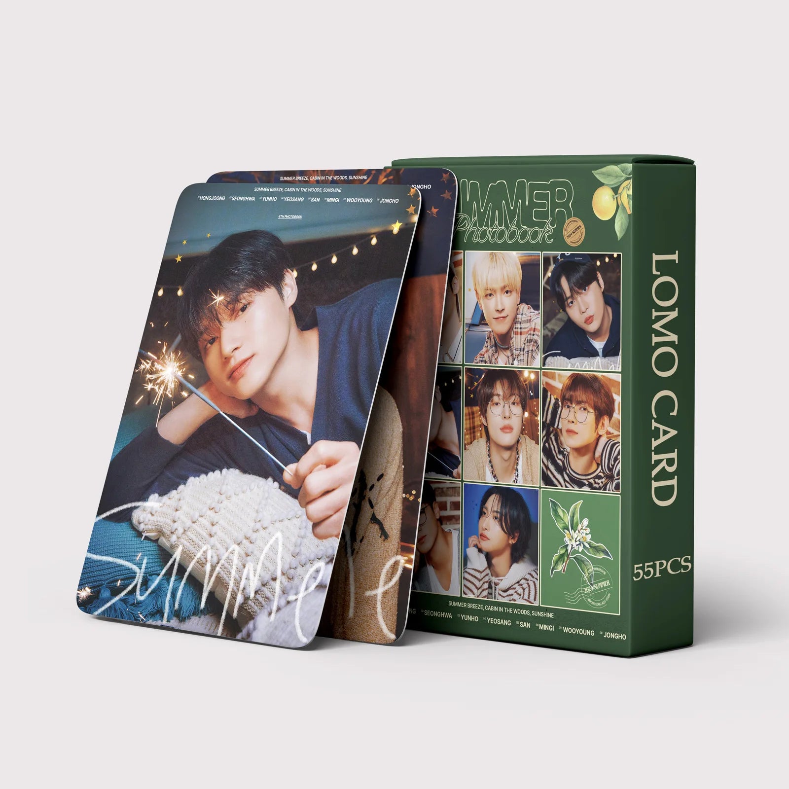 55pcs ATEEZ In Your Fantasy GOLDEN HOUR: Part.3 Album LOMO Cards