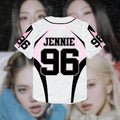 BLACKPINK Korean Girl Group Letter Printed T-Shirt Fashion Trend Shirt Y2K Women's Oversized Comfortable Top