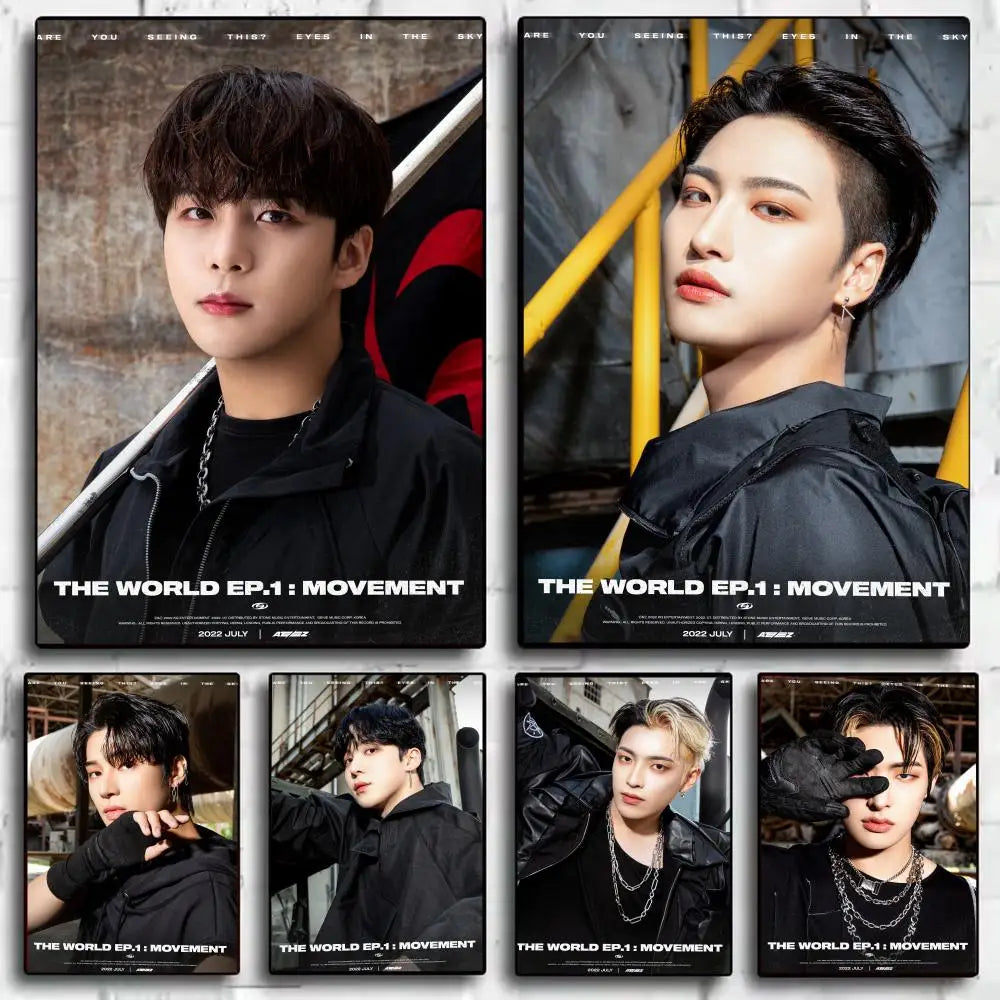 ATEEZ Poster Stickers HD Waterproof Wall Art