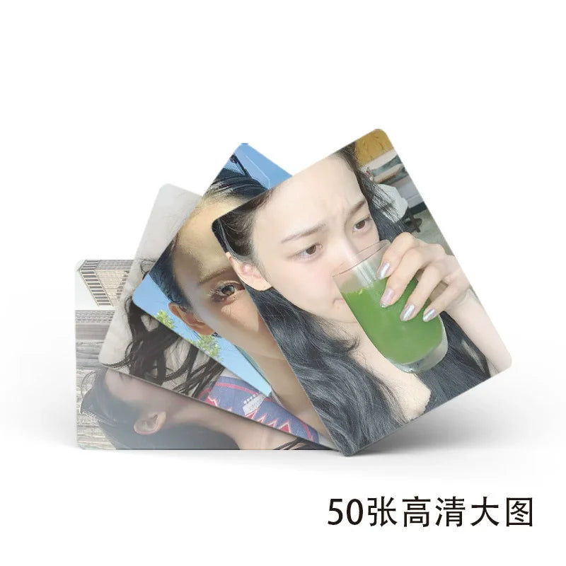50PCS KARINA Laser Lomo Cards Set Fans Collection Gift