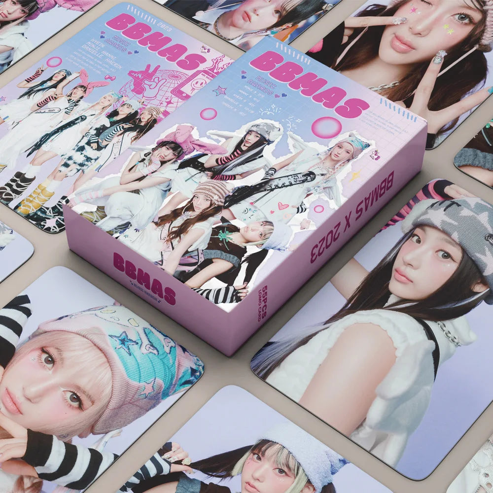 55Pcs/Set Idol Girl Group New Album Bunnies Club HD Photocards Lomo Cards Fans Gifts
