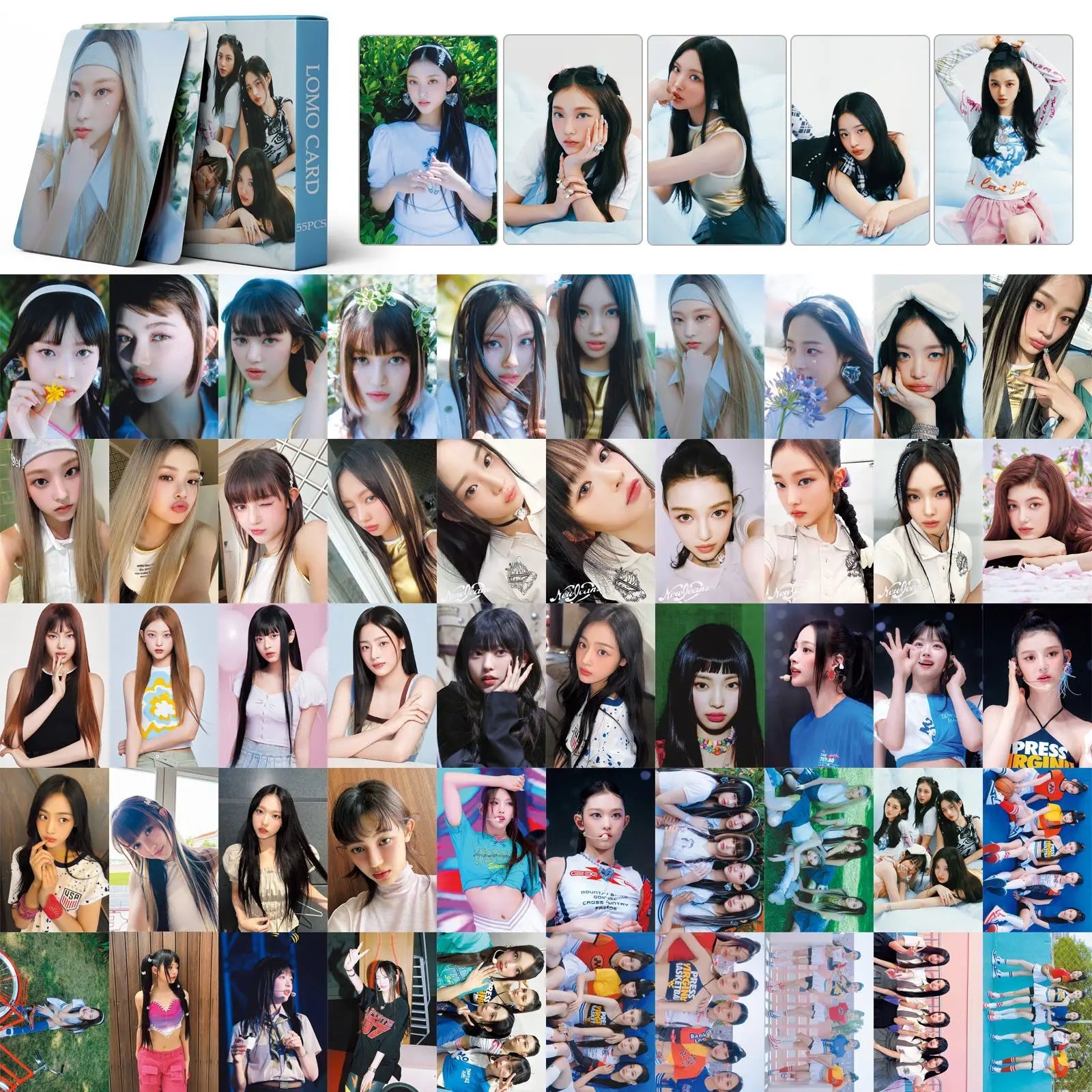 55Pcs/Set Idol Girl Group New Album Bunnies Club HD Photocards Lomo Cards Fans Gifts