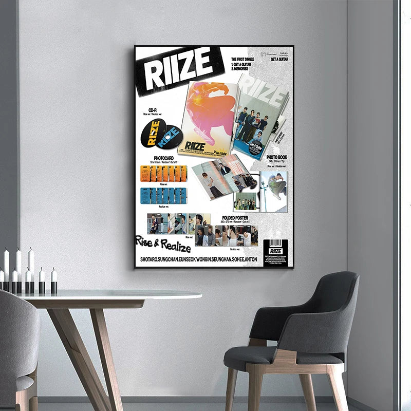 RIIZE Get A Guitar Talk Saxy Poster Prints Home Decor