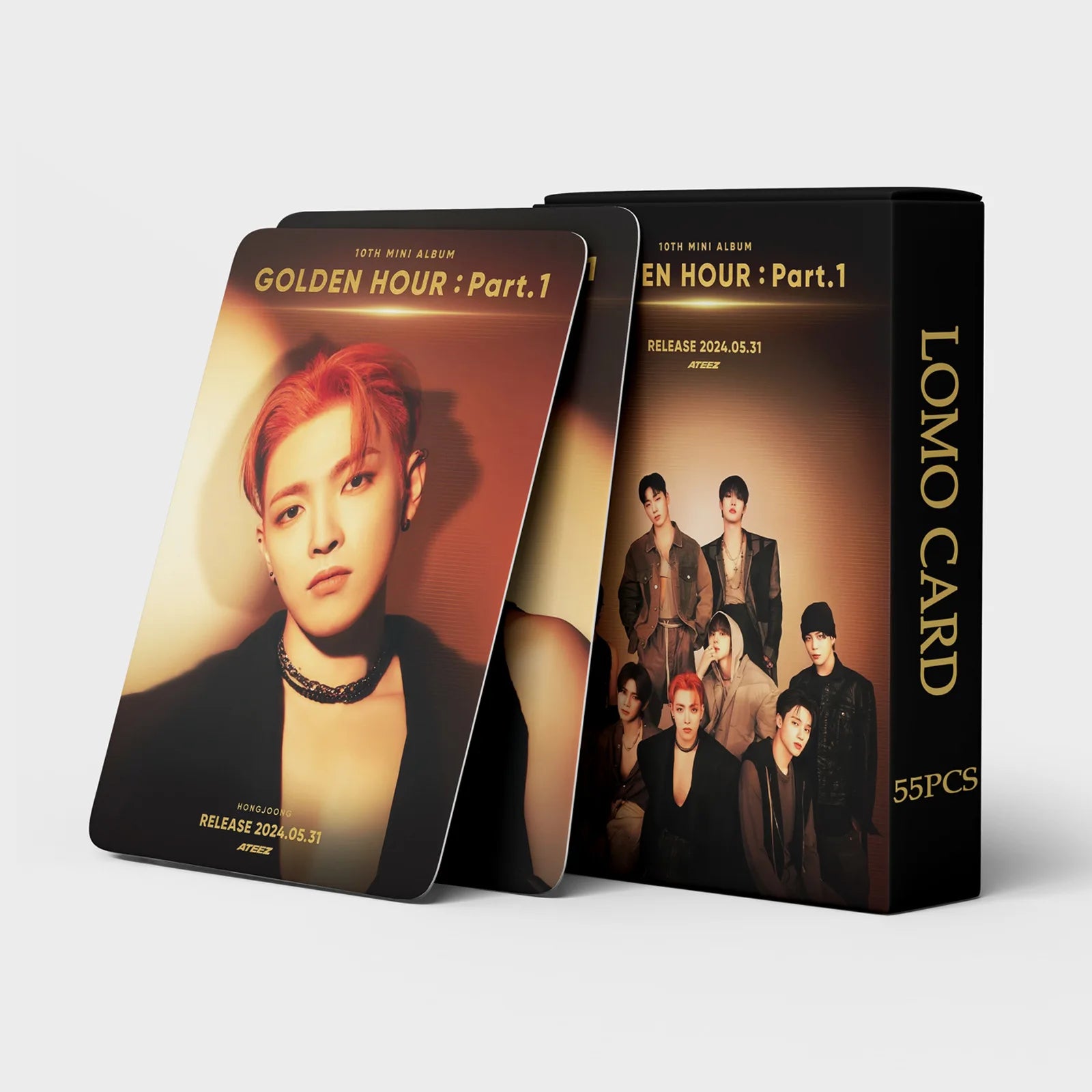 55pcs ATEEZ In Your Fantasy GOLDEN HOUR: Part.3 Album LOMO Cards