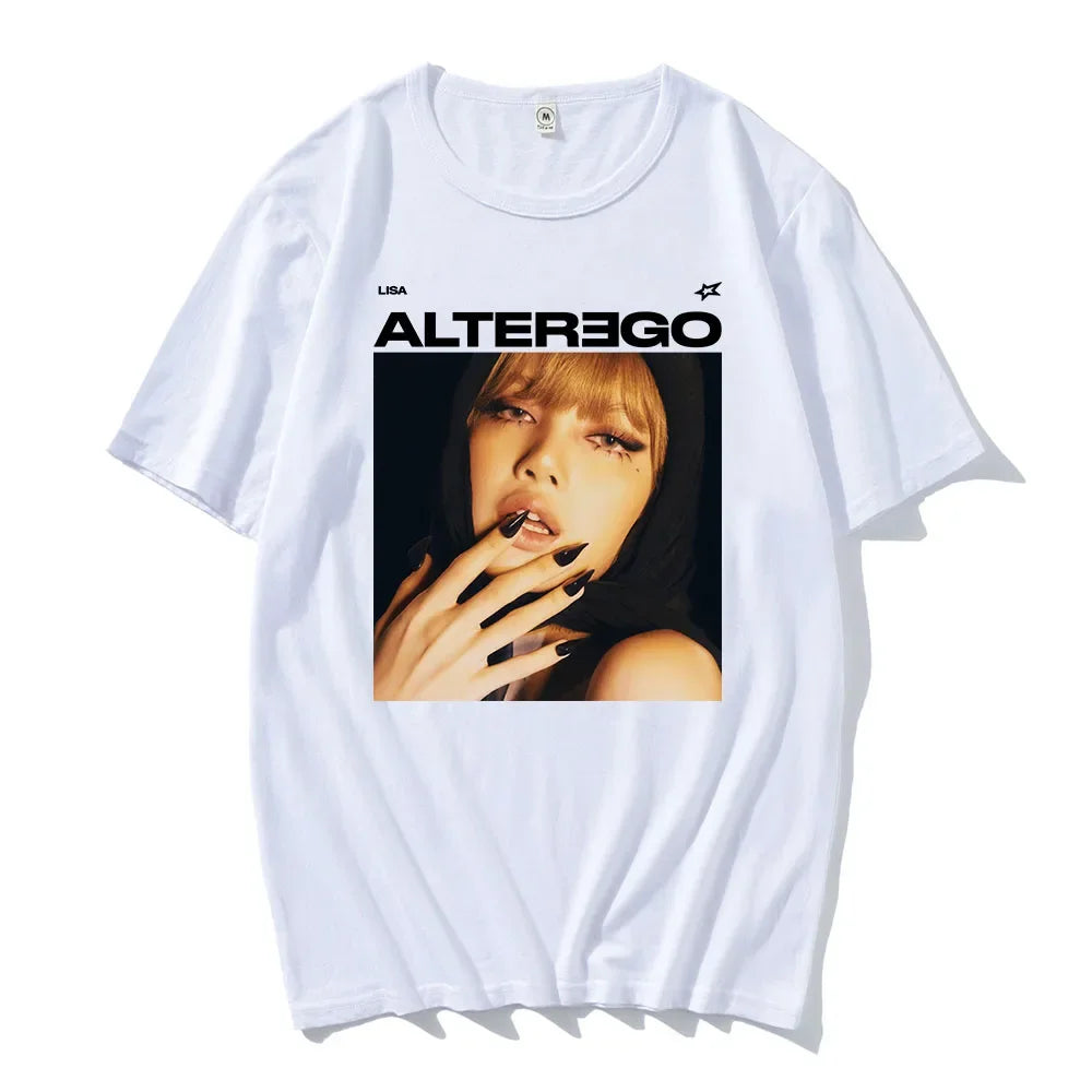 LISA Alter Ego 2025 New Album Printing Graphic T-shirt Hip Hop Unisex Streetwear